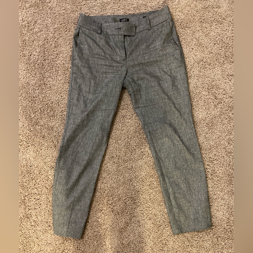 Women’s loft linen blend ankle length pants